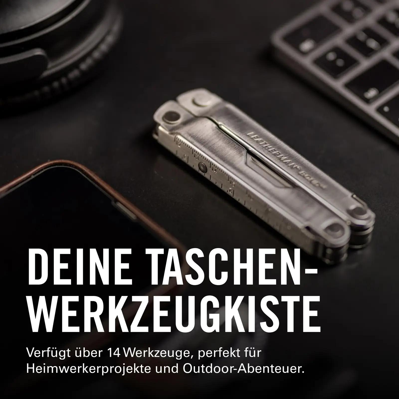 LEATHERMAN roostevaba Bond multitööriist matkaks ja kingiks – detailne vaade
