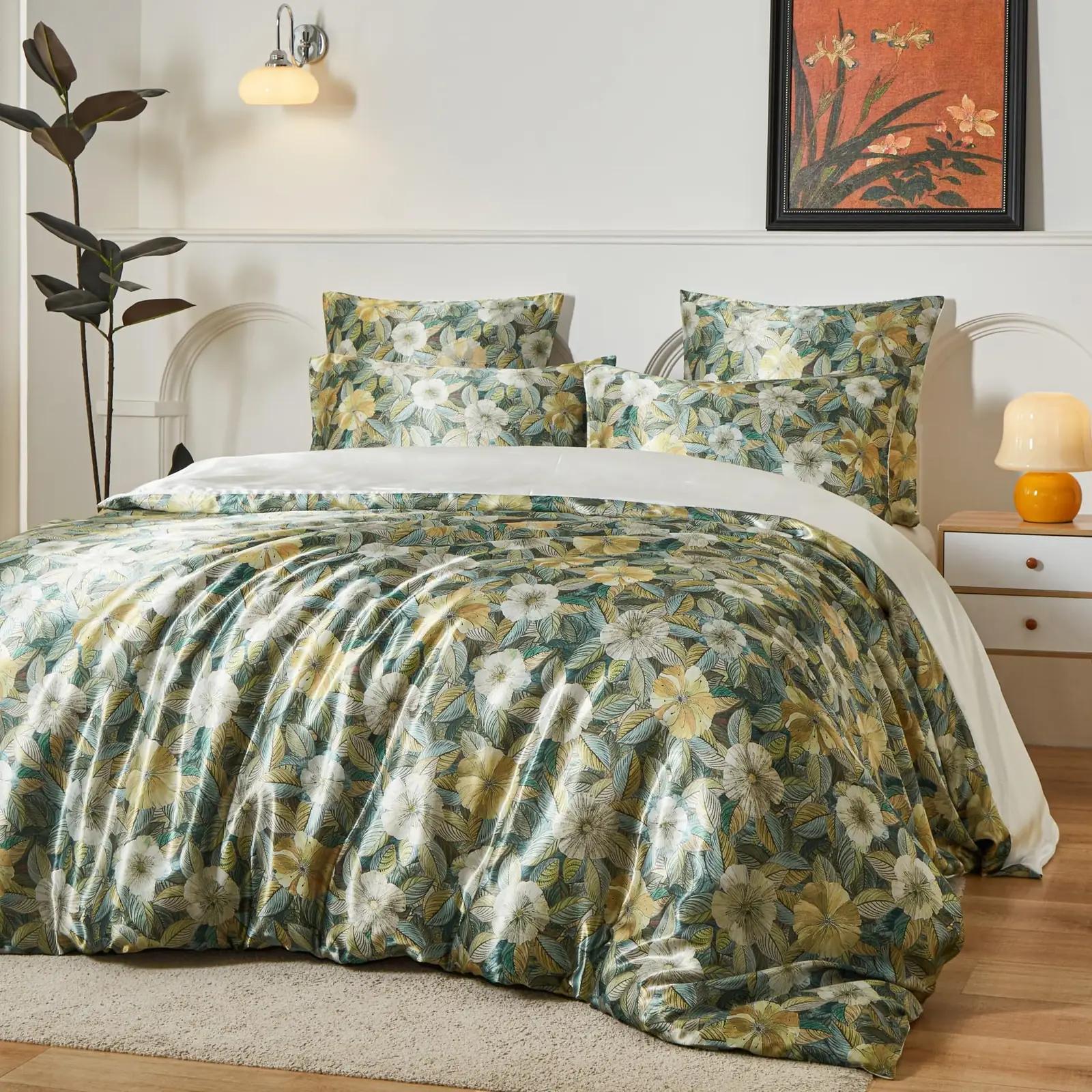 YASMENG satiinvoodipesukomplekt 240×260 cm – pehme ja siidine – detailne vaade