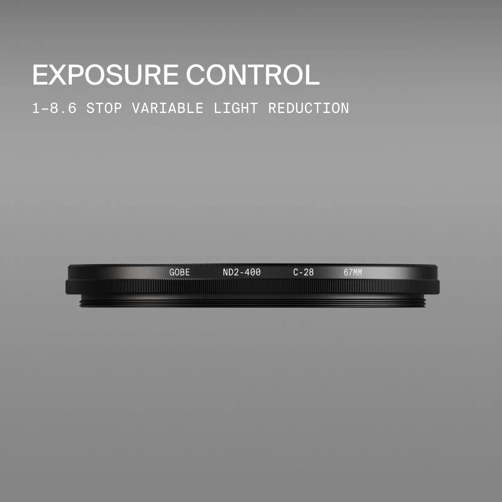 Gobe 77 mm variabel graufilter – reguleeritav ND-filtriga – pakend ja tarvikud