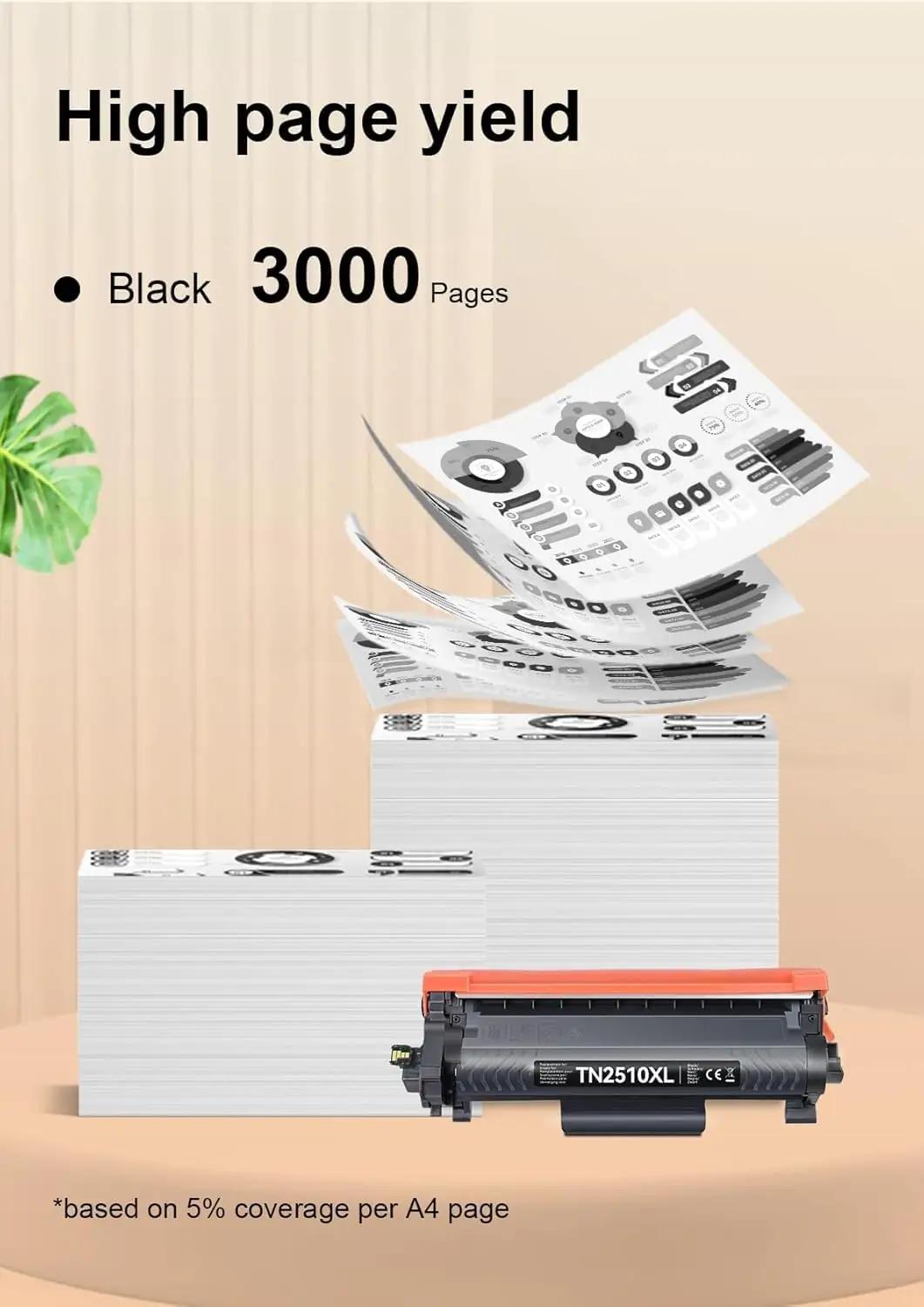 INKPACT must XL-toner 2510XL — suur lehekandvus ja puhas trükk – pakend ja tarvikud