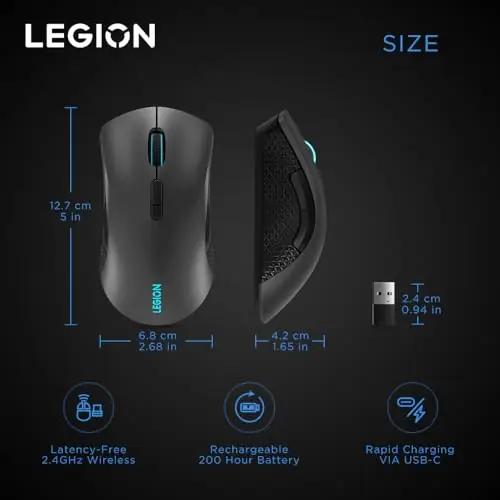 Lenovo vastupidav mänguhiir Legion M600 — ergonoomiline ja täpne – pilt 15
