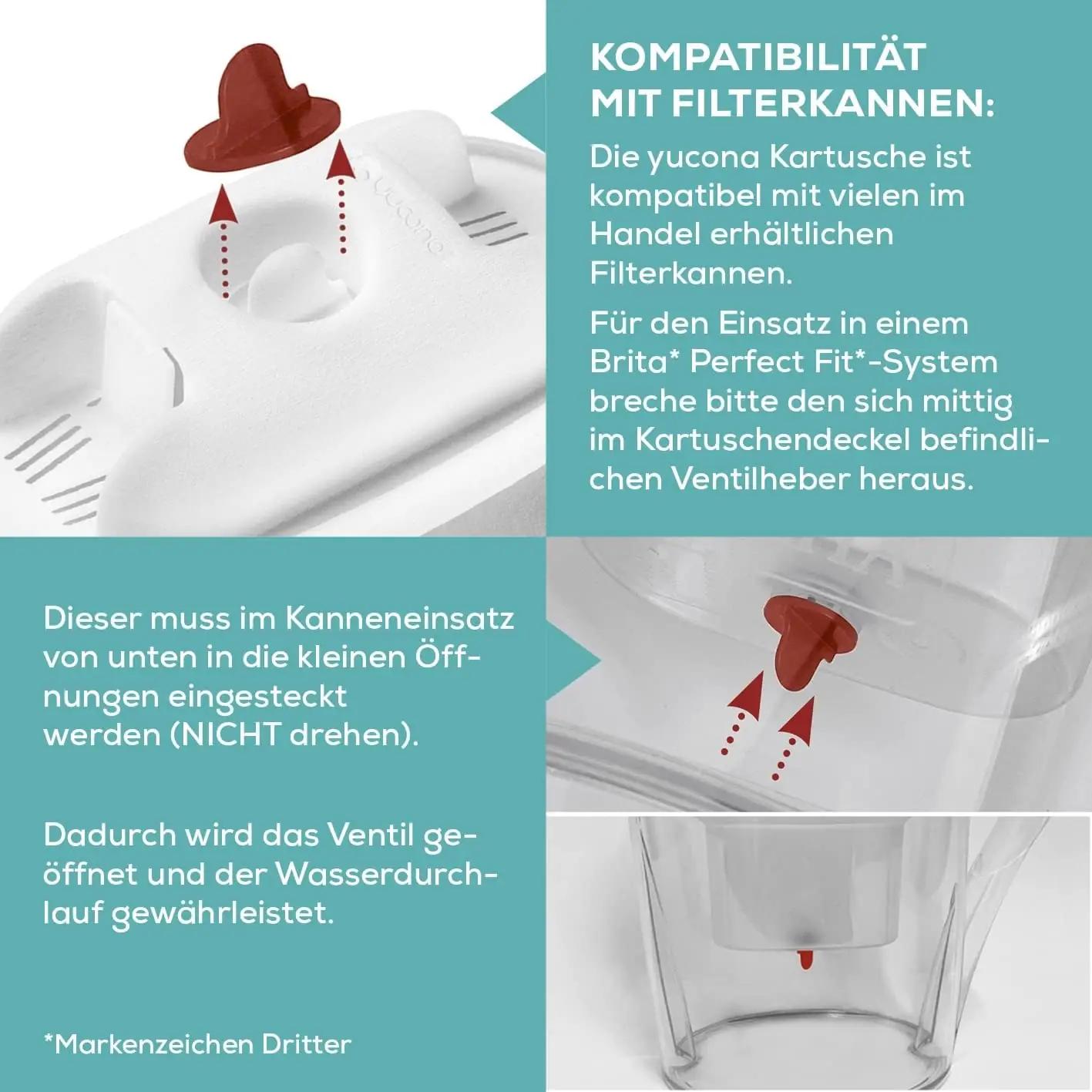 yucona veefiltri starterkomplekt — 12 kuu säästlik lahendus – pakend ja tarvikud