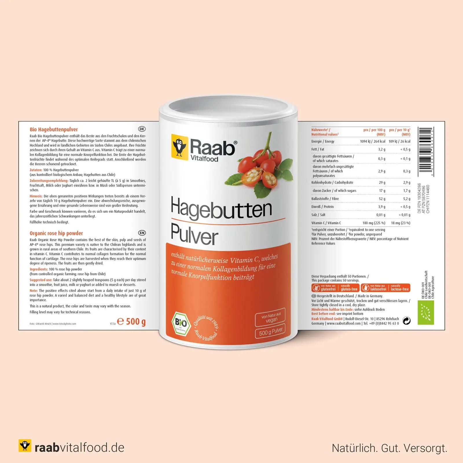 Raab Vitalfood orgaaniline hagebuttepulber — liigeste ja – pilt 8