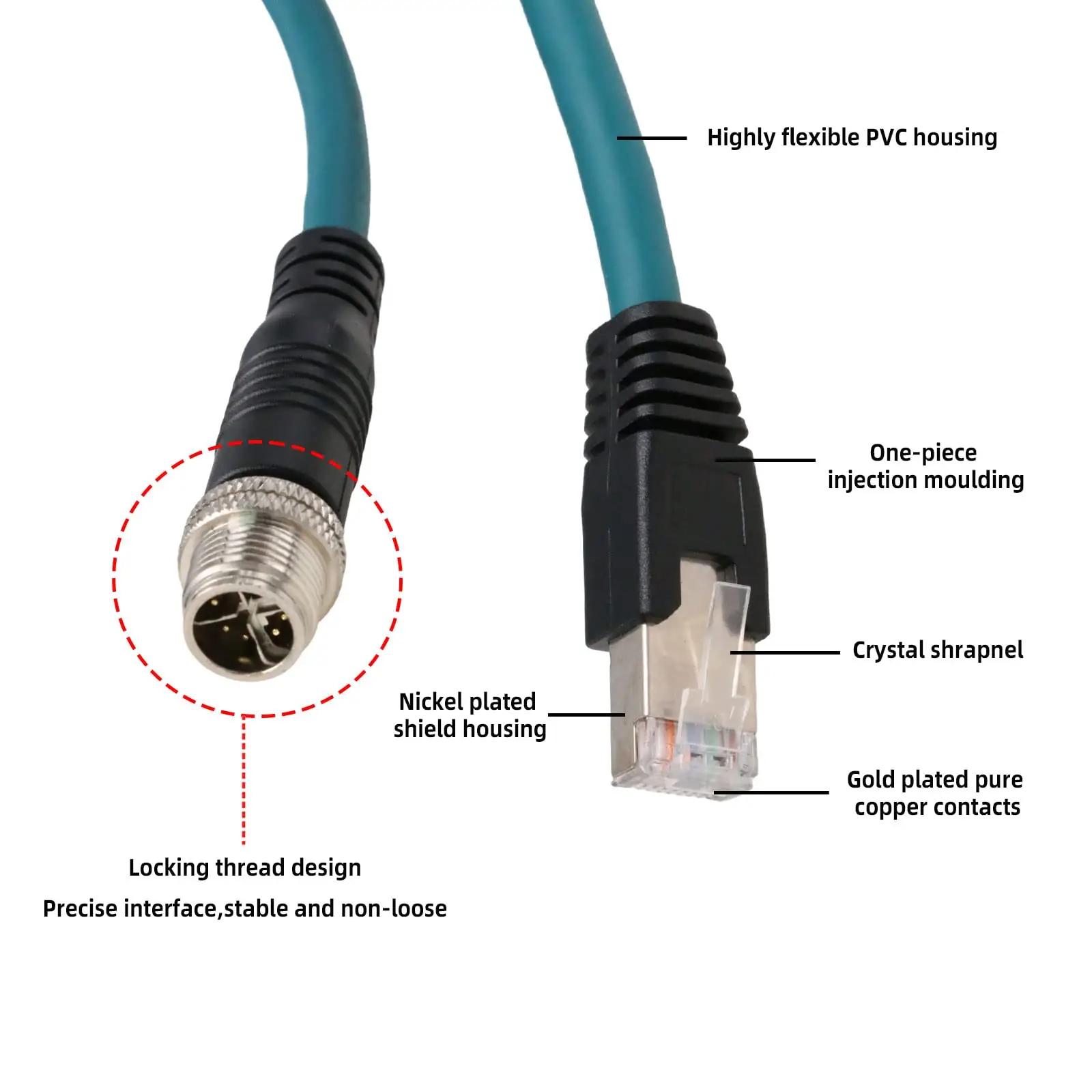 SZRMCC vastupidav Cat7e ethernet-kaabel – tööstuslik ühendus 30cm – kasutusnäide
