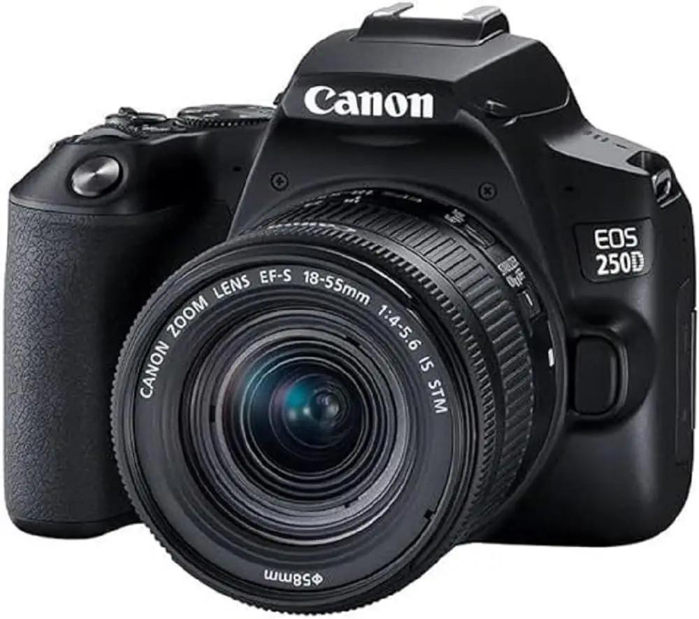 Canon kerge peegelkaamera EOS 250D komplekt (must)