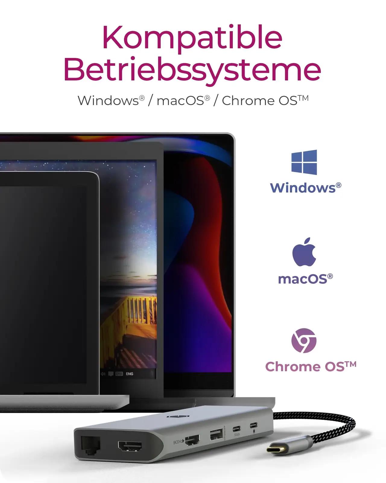 ICY BOX USB-C dokk 12-in-1 — 4K kahe monitori lahendus ja – pilt 6