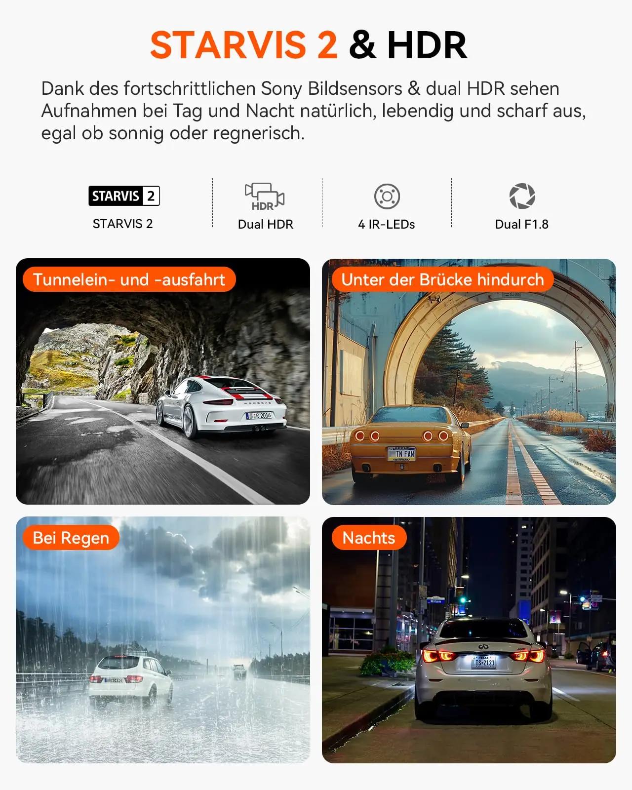 VANTRUE kvaliteetne auto salvesti — öövaade ja GPS-salvestus – pakend ja tarvikud