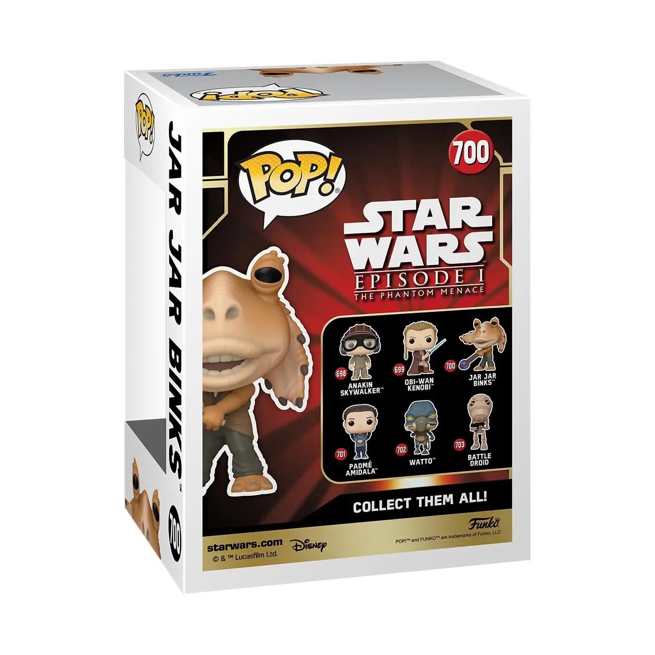 Funko vinyl-sammelfiguur – Jar Jar Binks kingiidee – pakend ja tarvikud