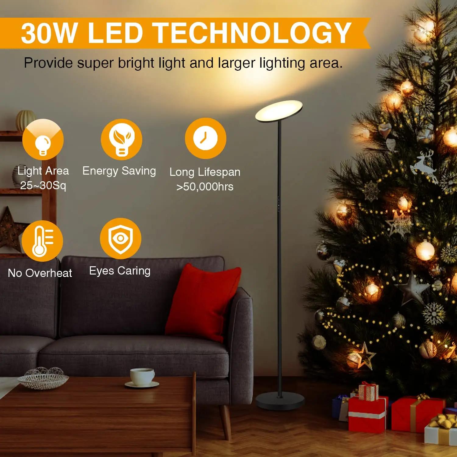 OUTON modernne LED-lamp 30W dimmitav – must metall – pilt 7