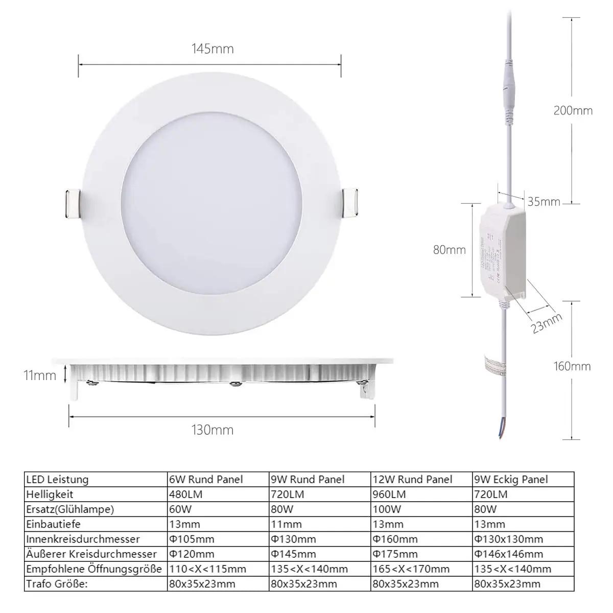 Greenclick madalprofiilne 5x LED sissepaigaldatav valgusti 3000K – pilt 9