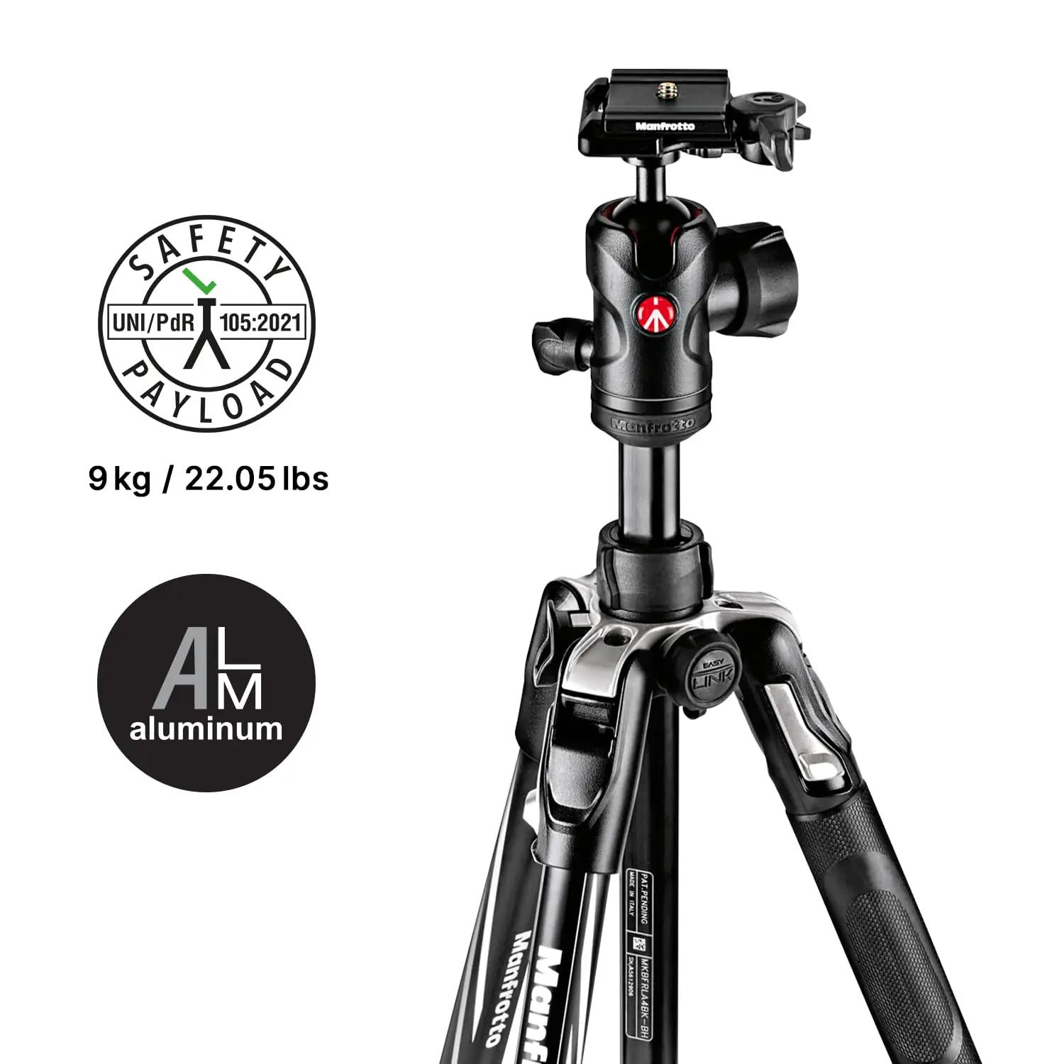 Manfrotto alumiinium reisistatiiv – kompaktne ja vastupidav – pakend ja tarvikud