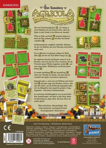 Lookout lauamäng Agricola – strateegiline pere teema charm – pakend ja tarvikud