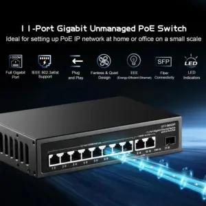 Binardat 11x1G PoE arvutid ja tarvikud – detailne lähivaade