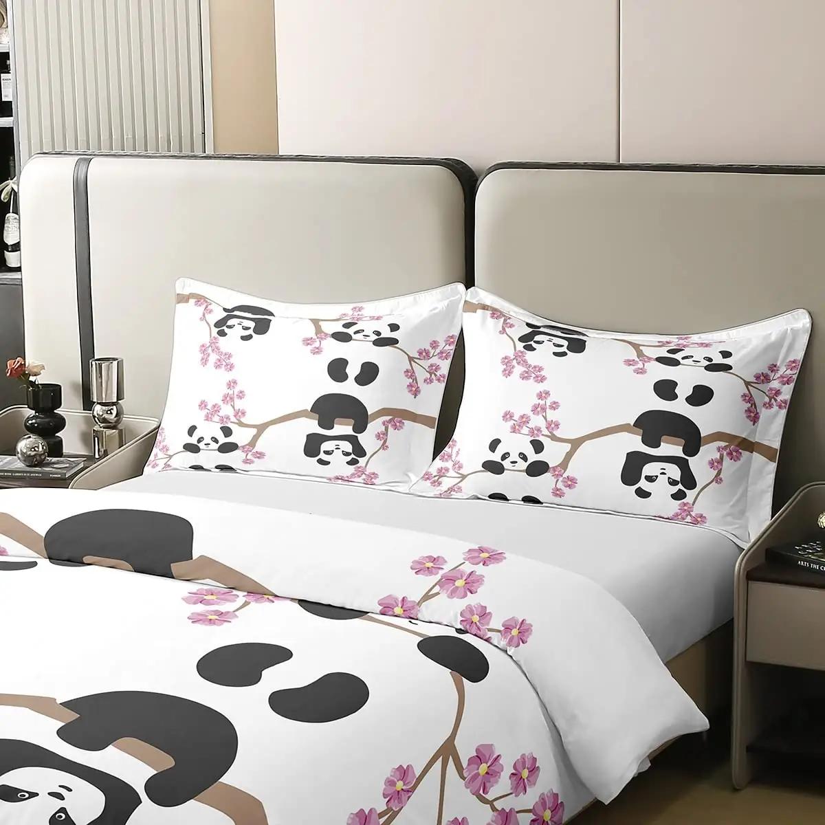 Homewish lastepatalina 140×200 cm – 100% puuvill, panda – kasutusnäide