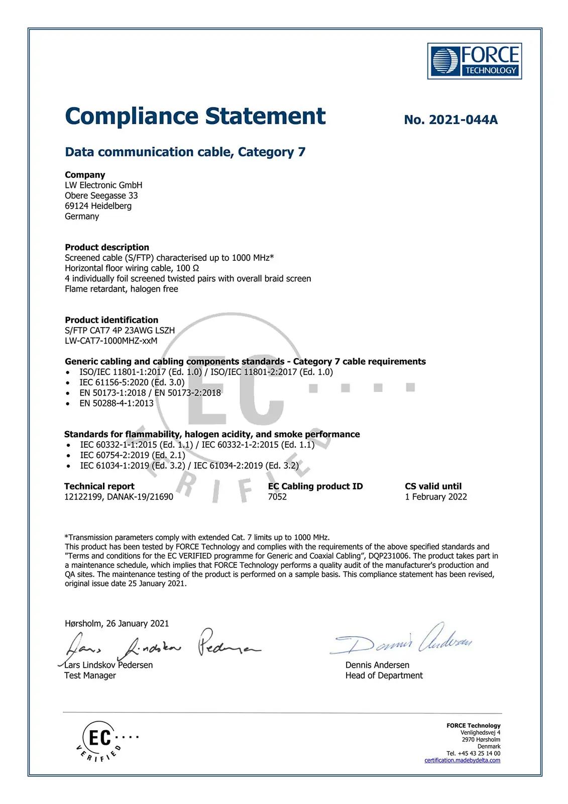LW Electronic vastupidav Cat7 Ethernet-kaabel 50 m – paigalduseks – kasutusnäide