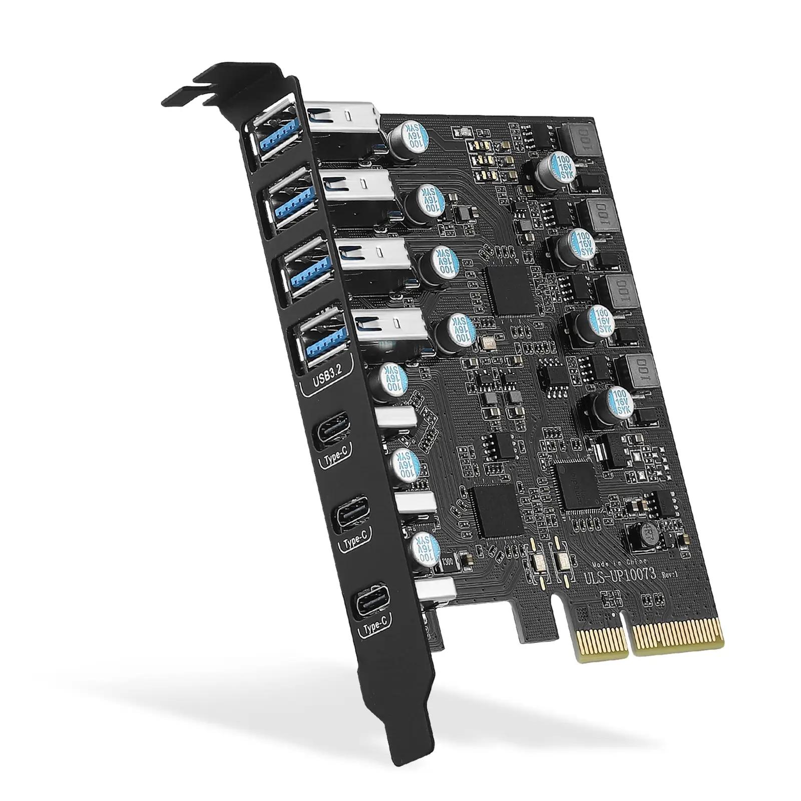 FARBOKO sisemine PCIe USB 3.2 kaart — kiire 7-portne lahendus