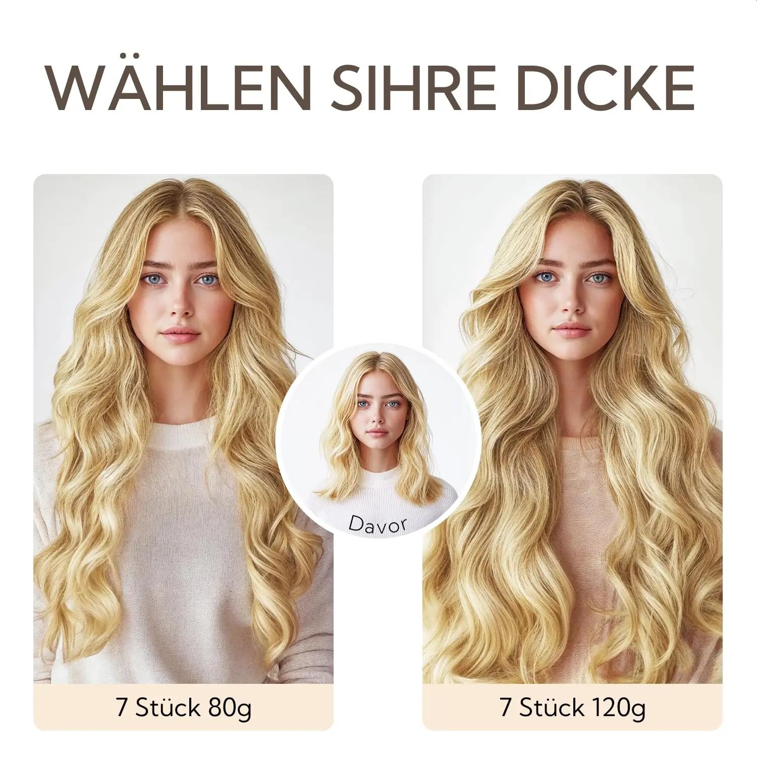 hotbanana naturaalsed Clip-In paksud juuksepikendused 50cm – pilt 6
