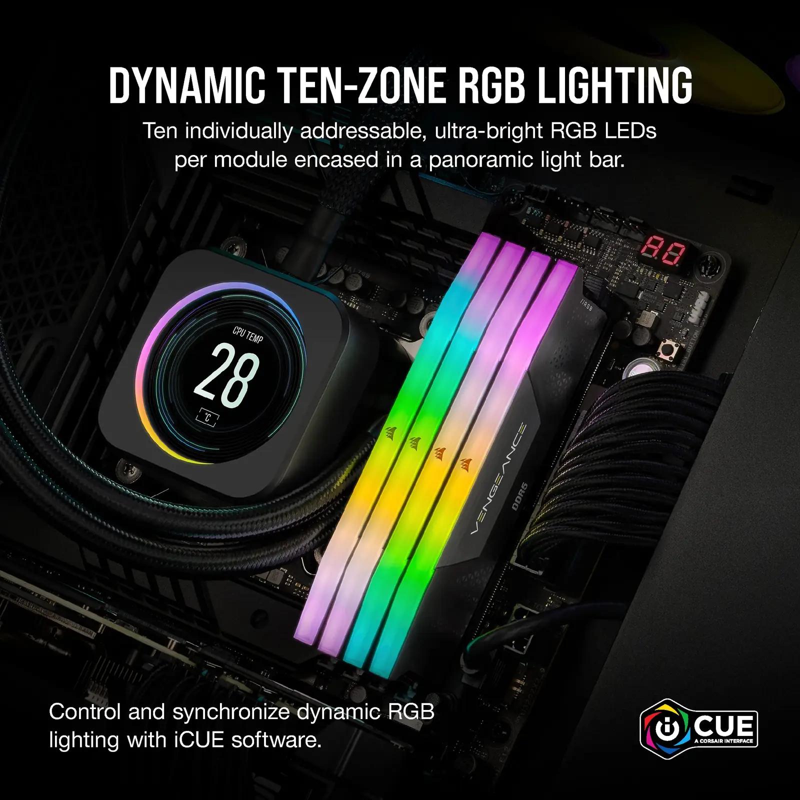 Corsair Vengeance RGB 32GB DDR5 — kiire ja stiilne mälu – kasutusnäide