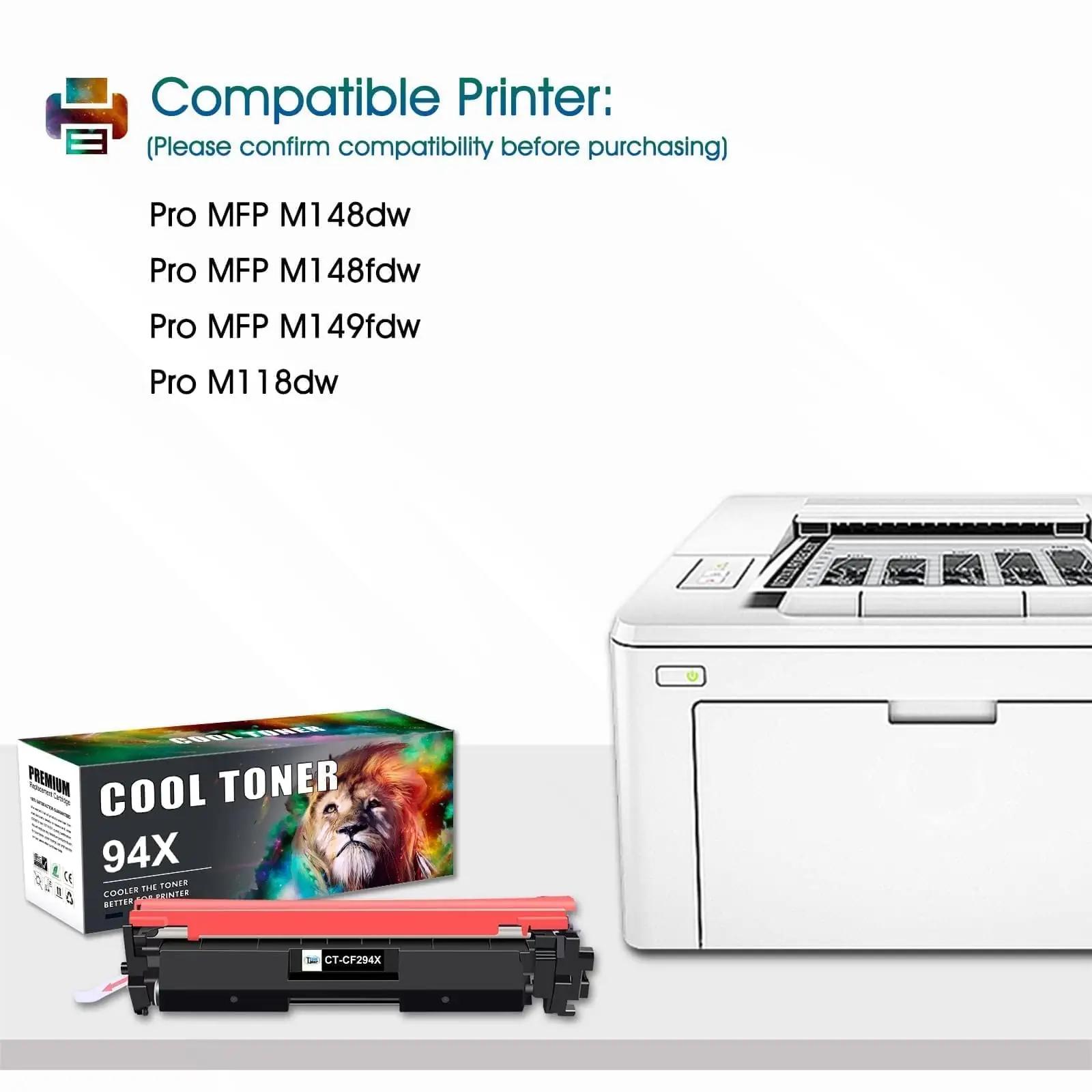 Cool Toner tindikassett — kõrge katvuse ja sobivus HP 94X – detailne vaade