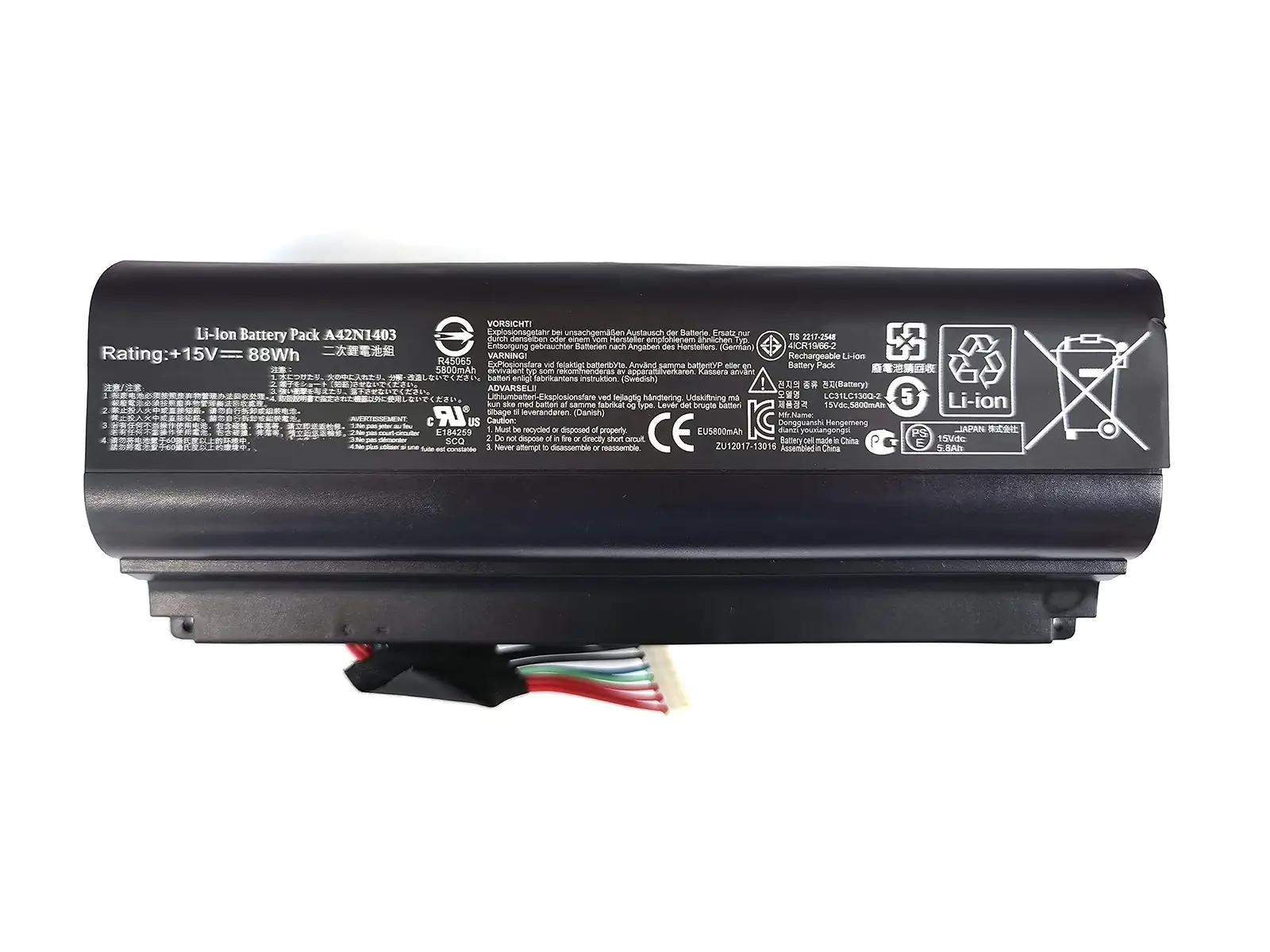7xinbox asendatav 88Wh aku Asus ROG sülearvutile — vastupidav ja