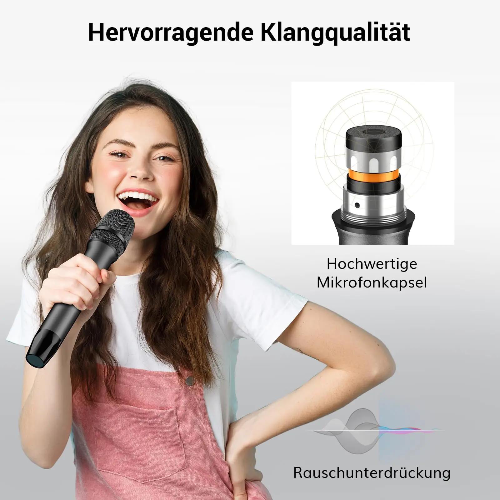 TONOR juhtmevaba karaokemikrofonikomplekt – vastupidav metall – pilt 6