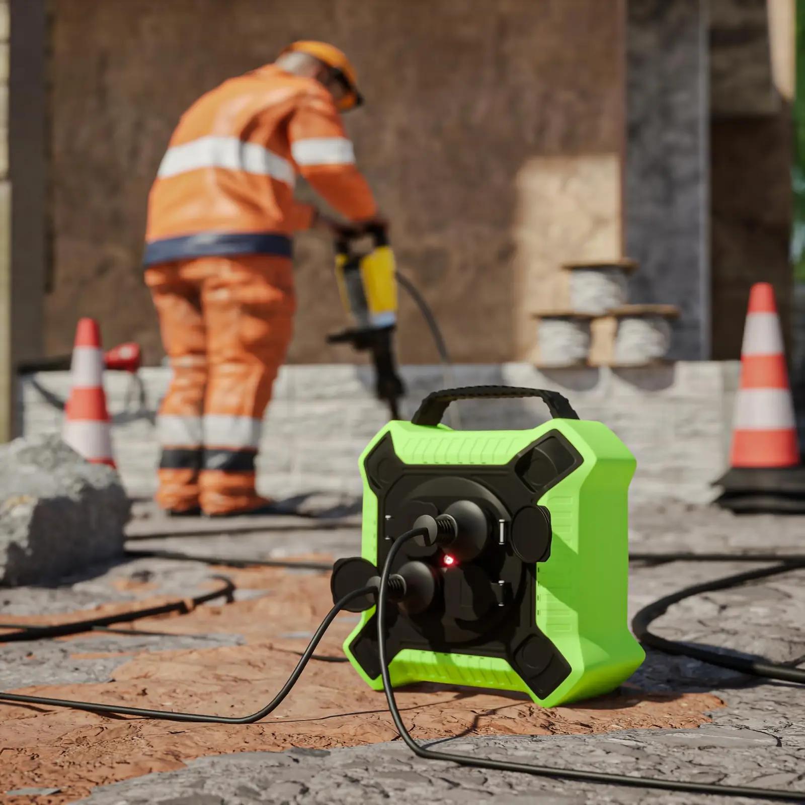 MutecPower vastupidav 10 m kabelirull IP44 – välitingimusteks – kasutusnäide