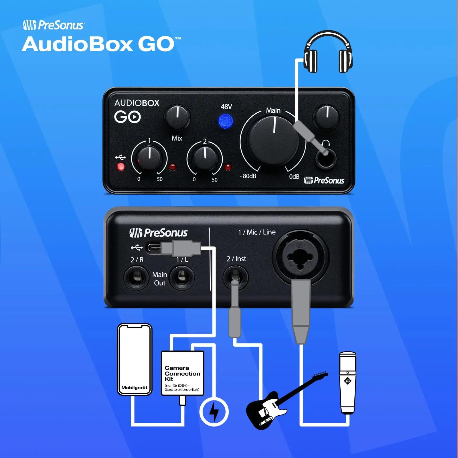PreSonus muusikariistad ja dj‑seadmed AudioBox GO – kasutusnäide