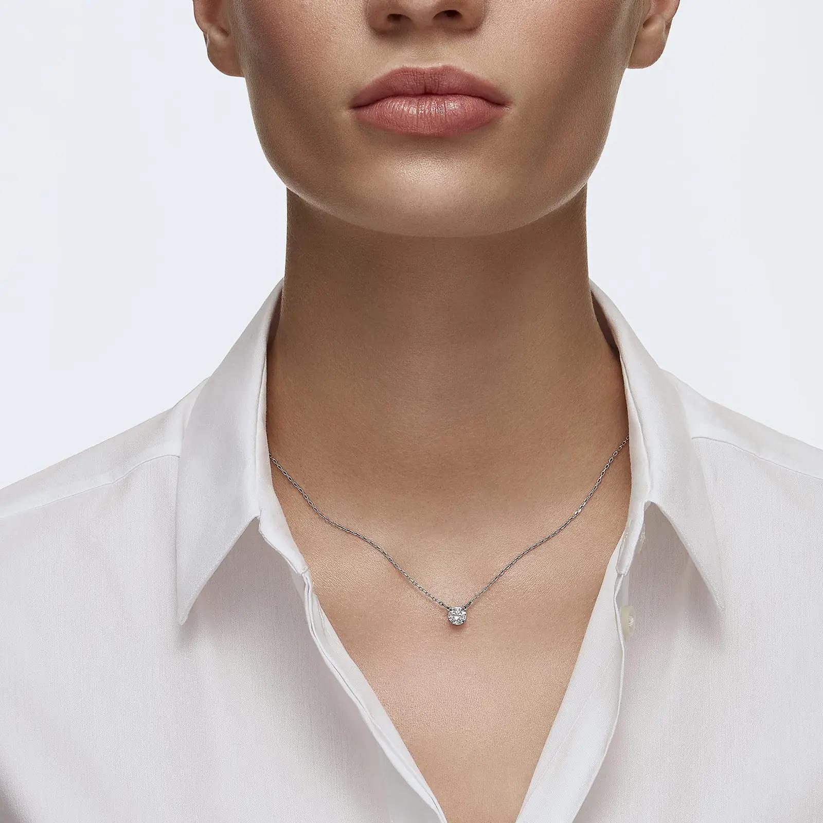 Swarovski ripats charm: rhodineeritud kristallkaelakee – pilt 6