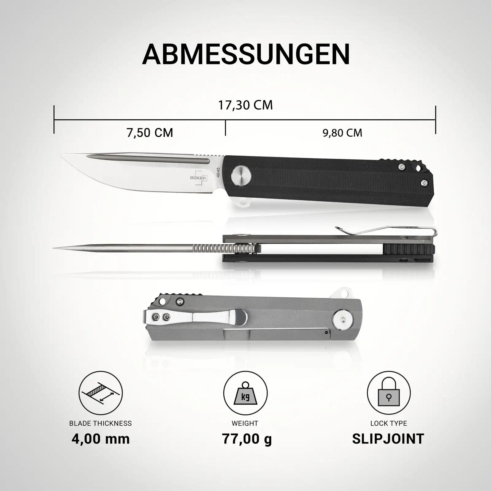 BÖKER PLUS kerge G10 taskunuga — vastupidav kingiidee – pilt 6