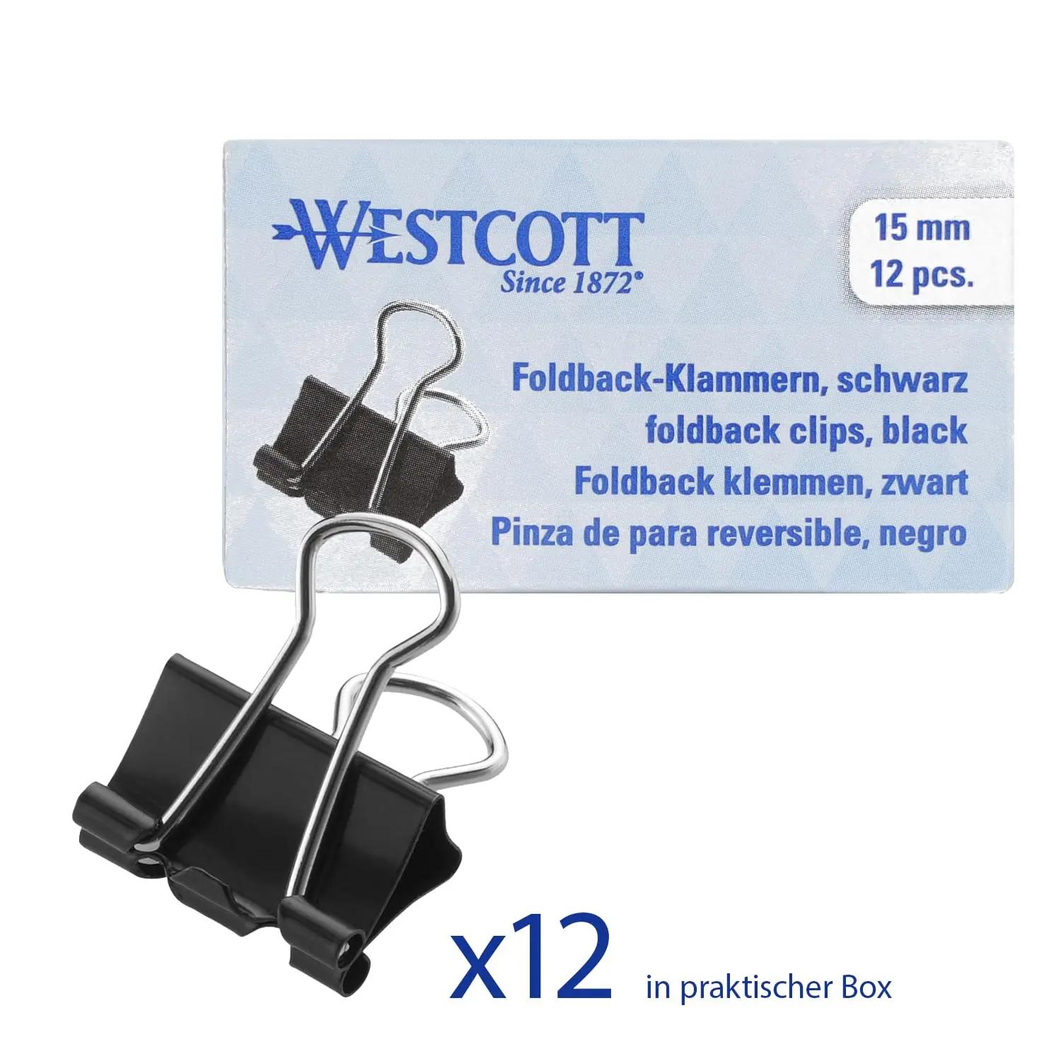 Westcott vastupidavad metallklambrid 15 mm — mitmekülgne abi – detailne vaade
