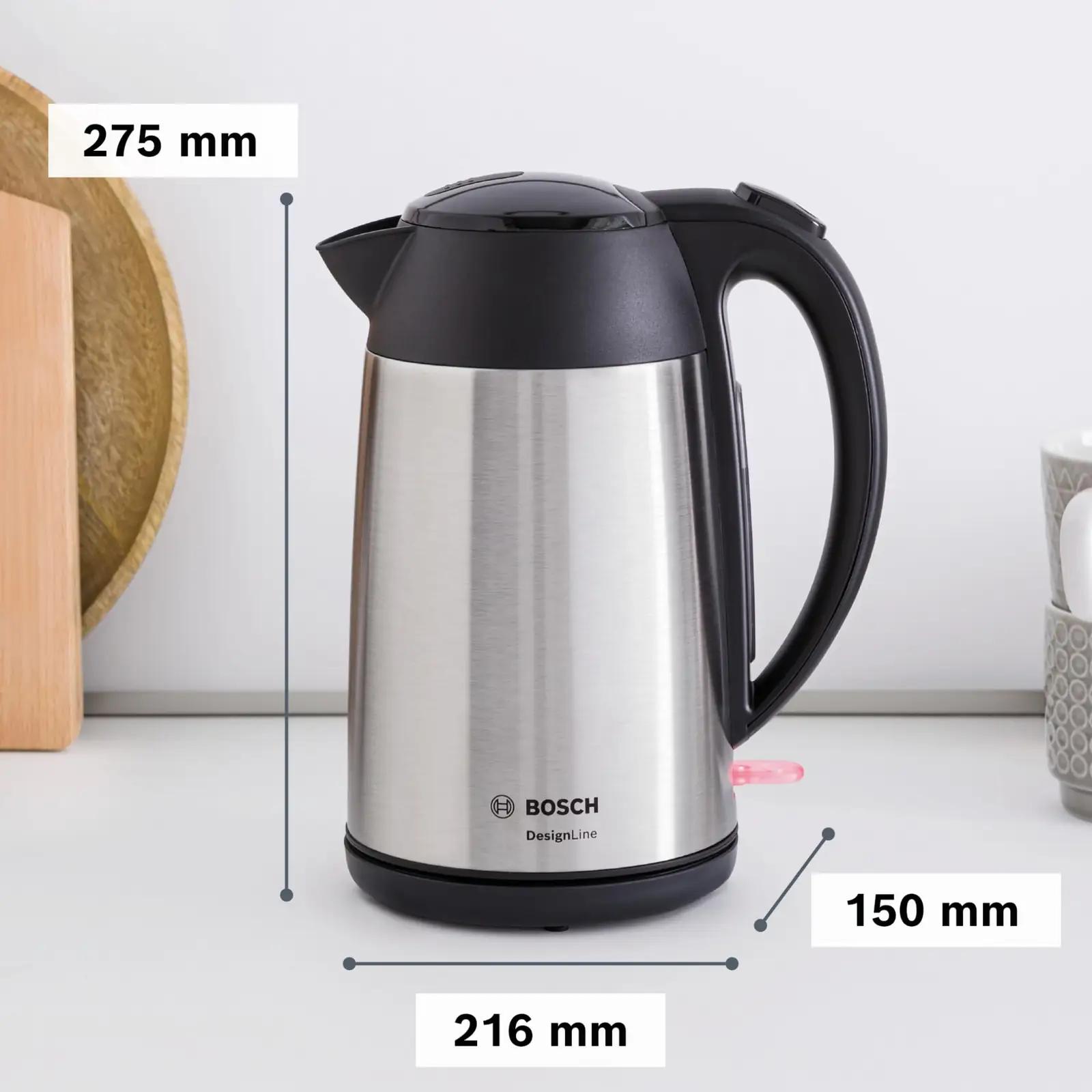 Bosch roostevabast terasest veekeetja – DesignLine 1,7 l – kasutusnäide