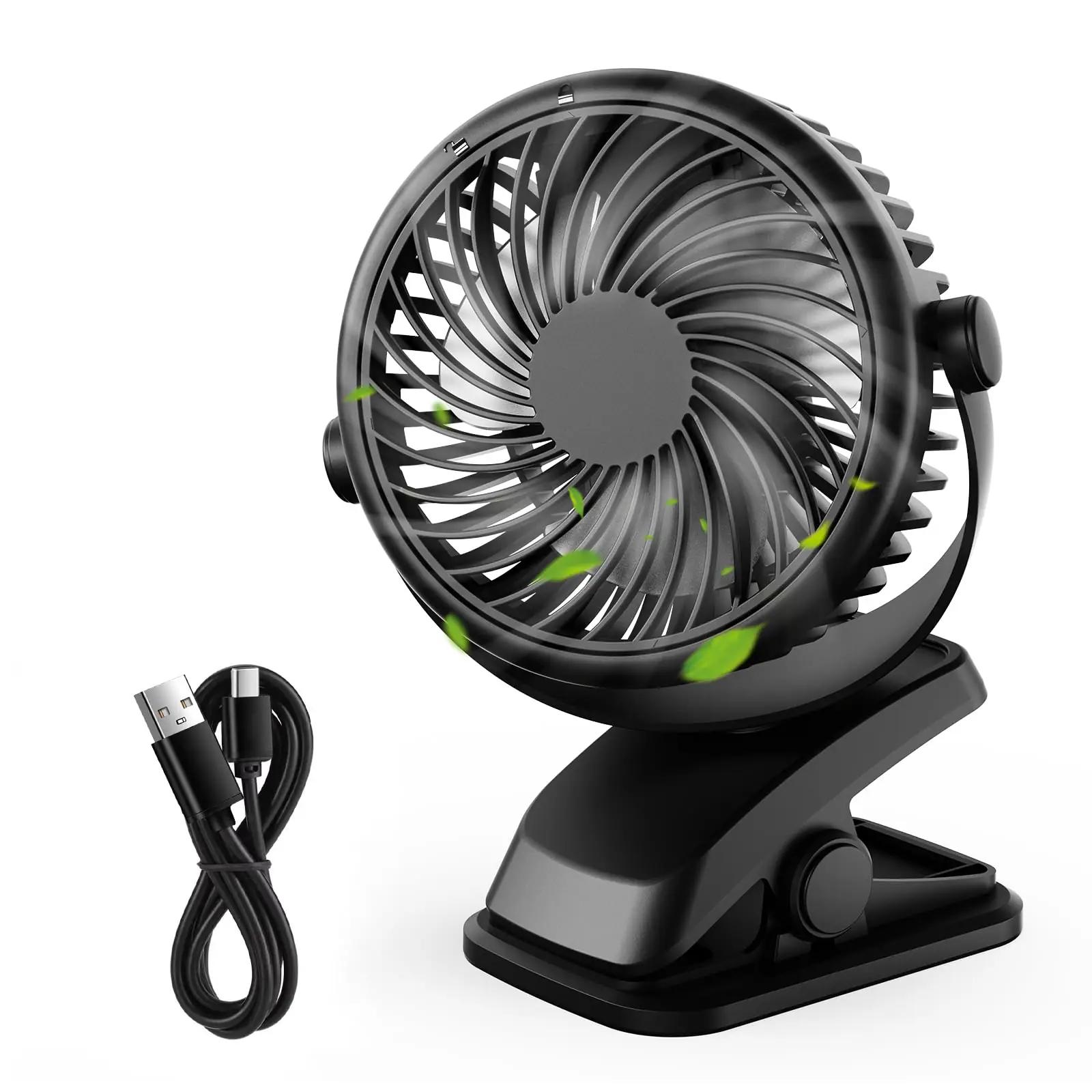QHUI kompaktne laualiitena ventilaator — aku ja USB-ühendus