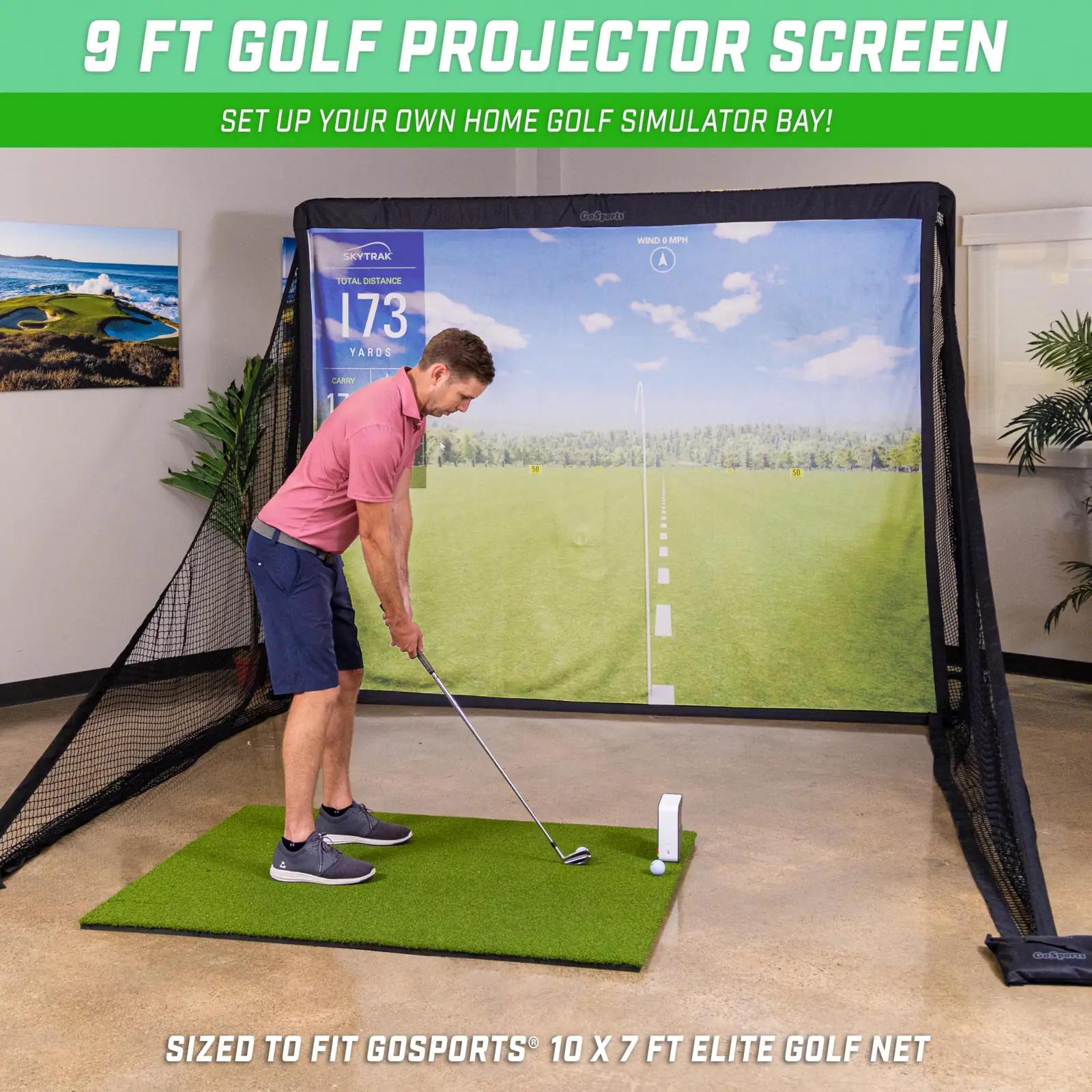 GoSports GOLF-SIMSCREEN-ELITE-10x7 mängud – detailne lähivaade