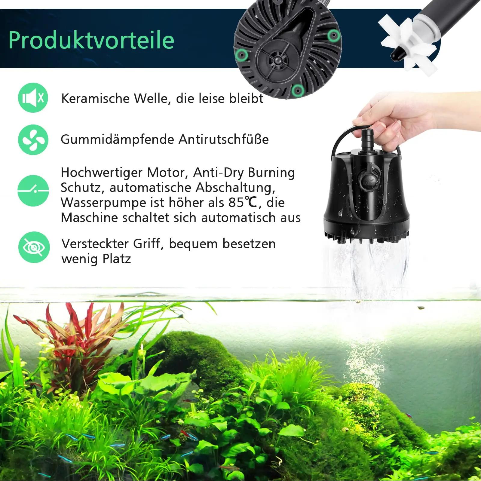 AQQA vastupidav akvaariumipump 3000 L/h – vaikne ABS – kasutusnäide