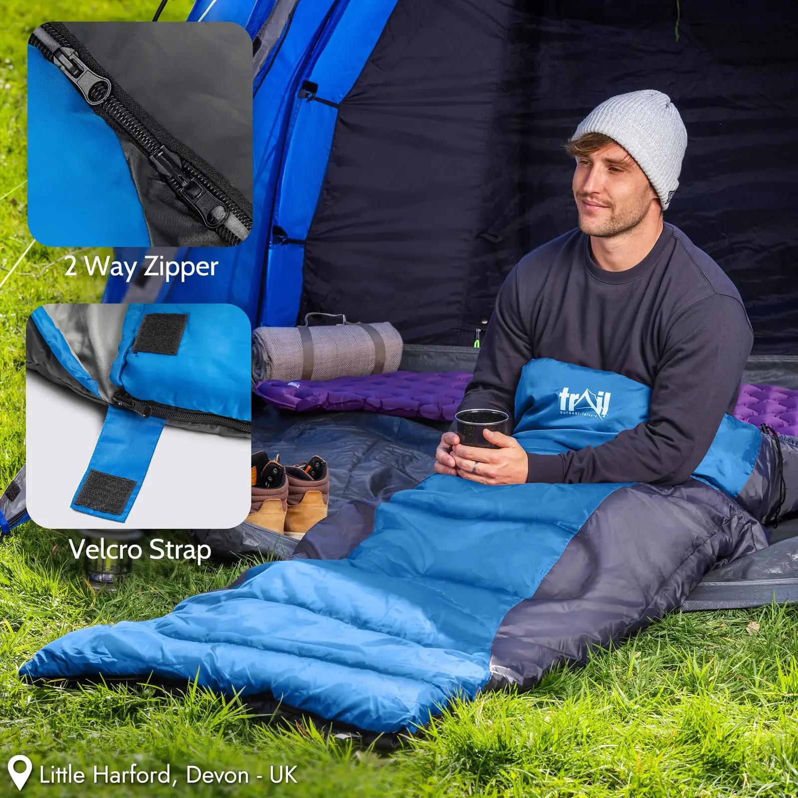 trail outdoor leisure kerge kapuutsiga magamiskott – lisavaade