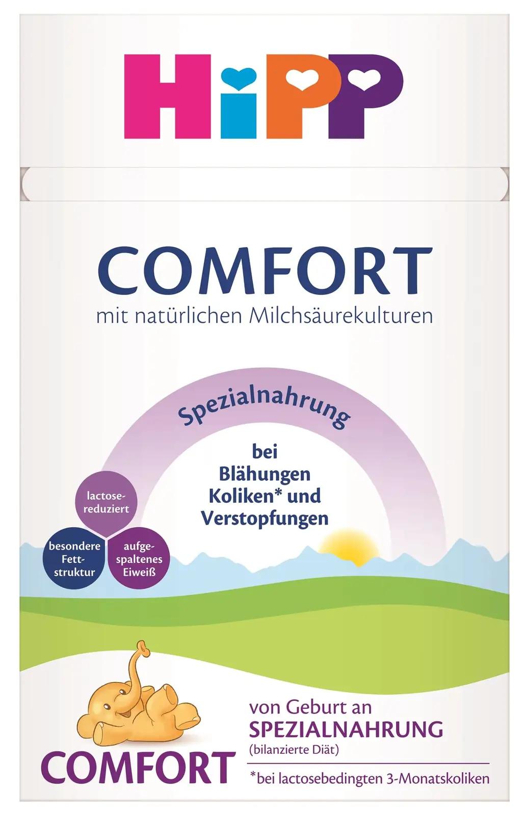 HiPP Comfort spetsiaalne beebitoit laktoosivaesena