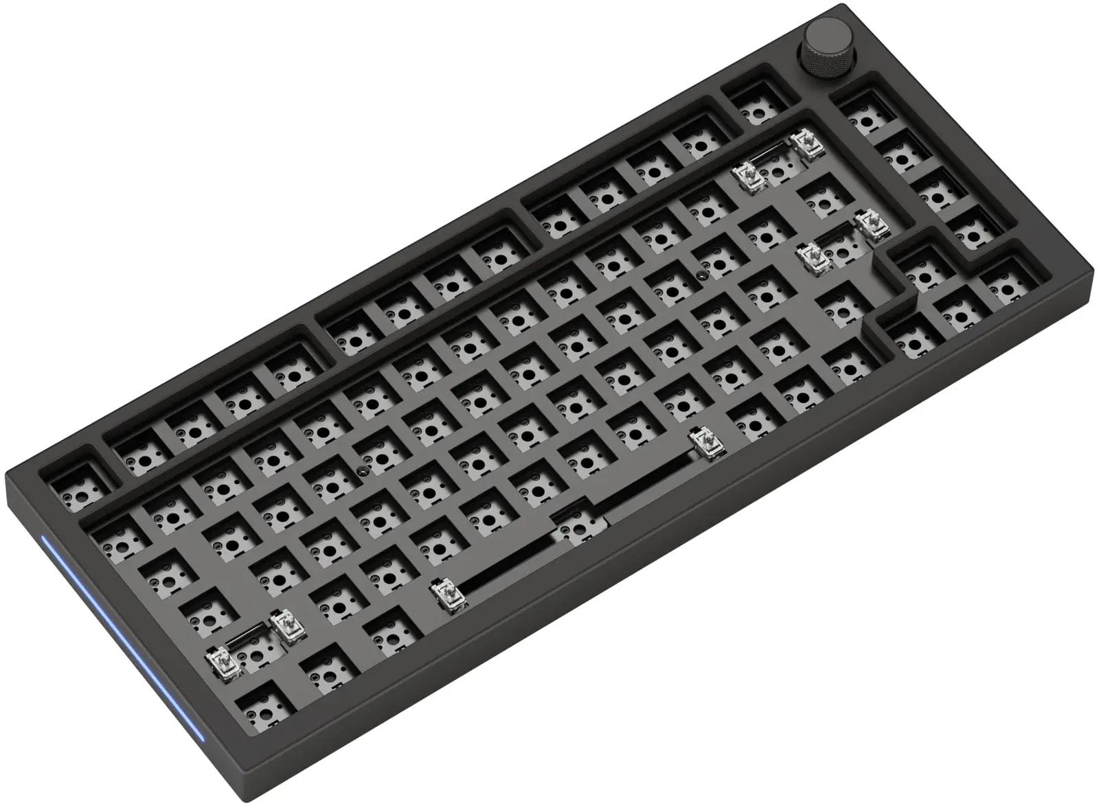 Glorious alumiiniumist 75% barebones klaviatuur mängimiseks ja