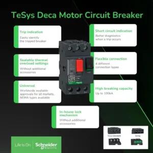 Schneider Electric GV2ME05 mootoristarter – detailne lähivaade