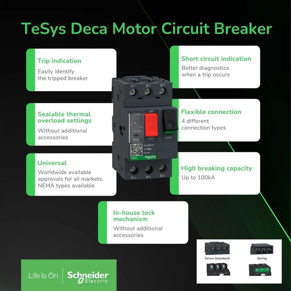 Schneider Electric metallist mootori kaitselüliti – detailne vaade