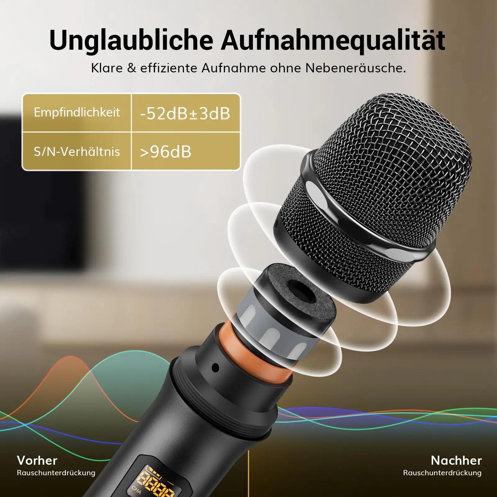 TONOR juhtmevaba dünaamiline mikrofon – Karaoke ja esinemiseks – pakend ja tarvikud