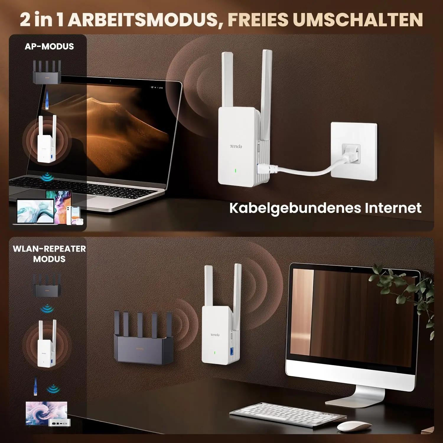 Tenda AX1500 kordaja — kompaktne WiFi 6 leviala koduks – kasutusnäide