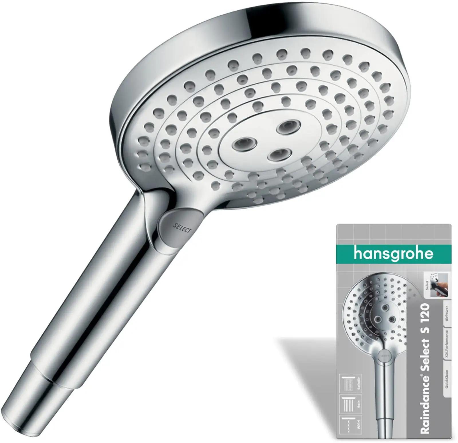 hansgrohe dušipea Raindance Select S – tõhus kattega krom