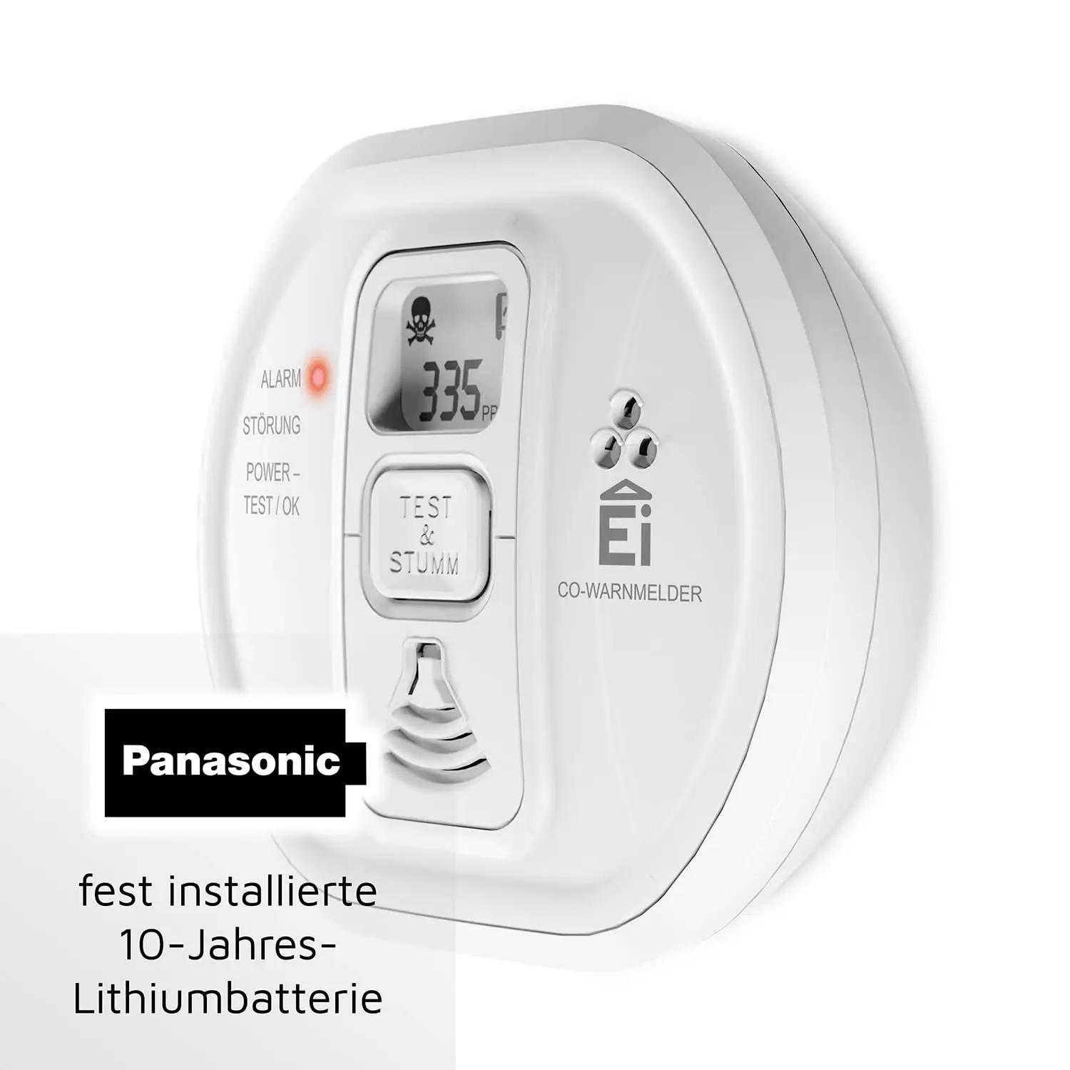 Ei Electronics CO-anduri disainiga LCD-ekraaniga ja pika – detailne vaade