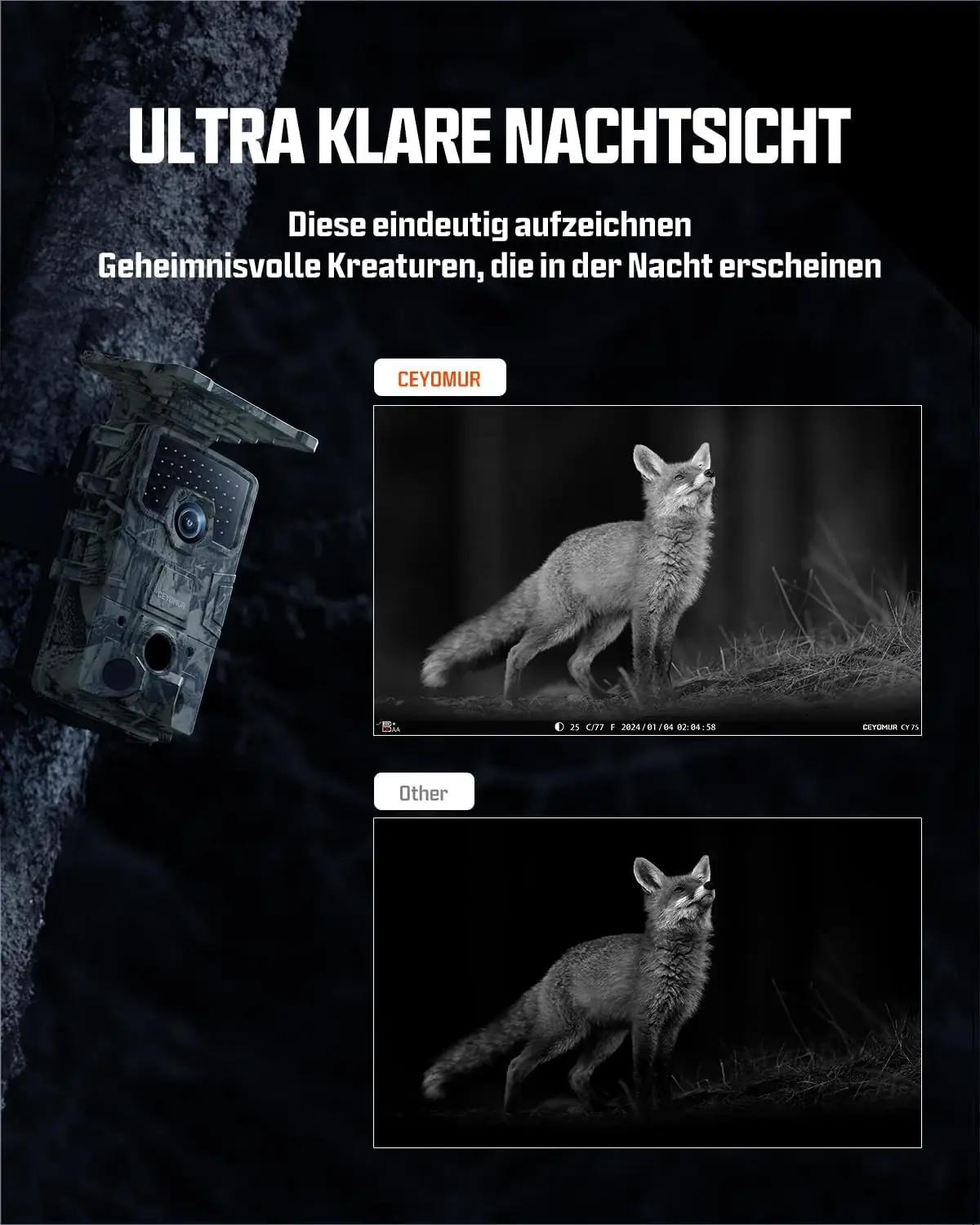 CEYOMUR päikeseenergia metsakaamera 4K 60MP – lisavaade