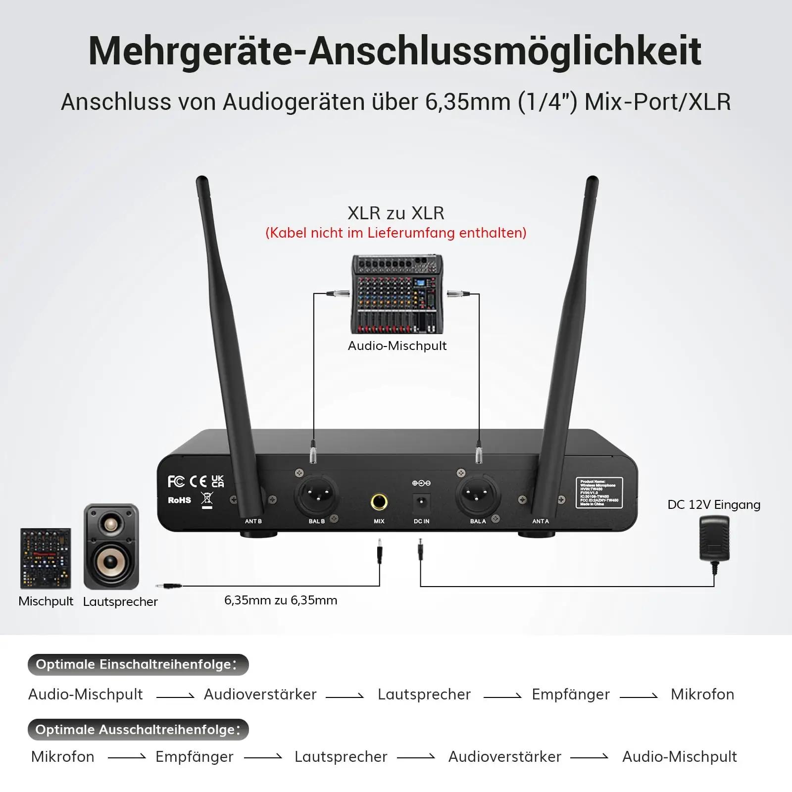 TONOR juhtmevaba karaokemikrofonikomplekt – vastupidav metall – pilt 7