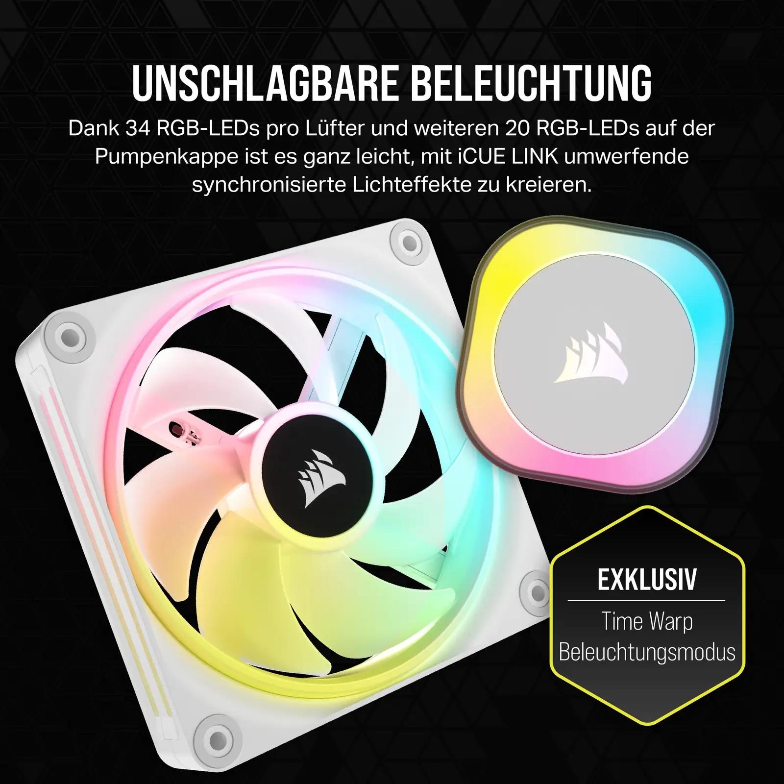 Corsair valge 360mm AIO veejahuti — vaikne ja tõhus jahutus – pilt 6