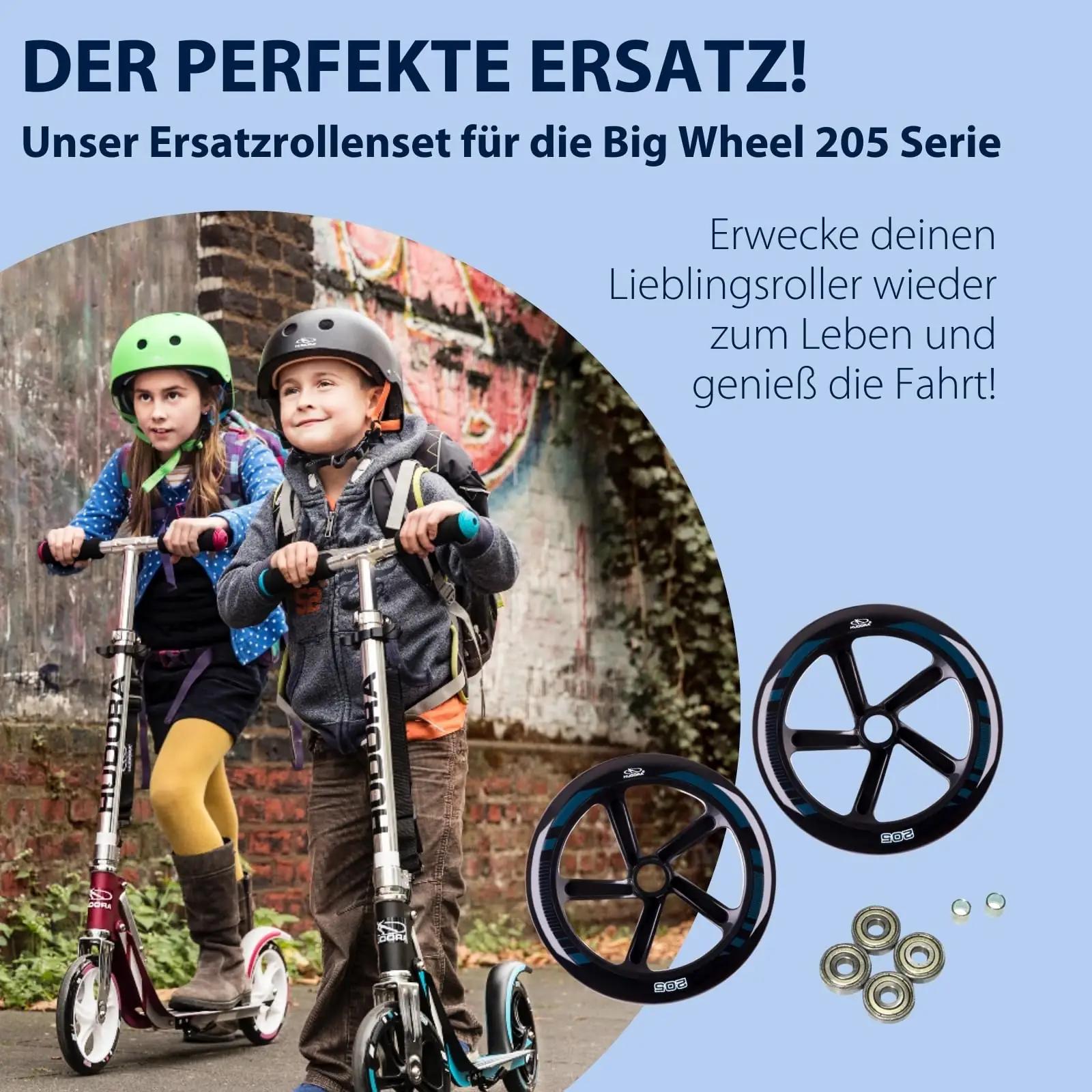 HUDORA vastupidavad PU-rattad BigWheel 205 jaoks, 2 tk – kasutusnäide