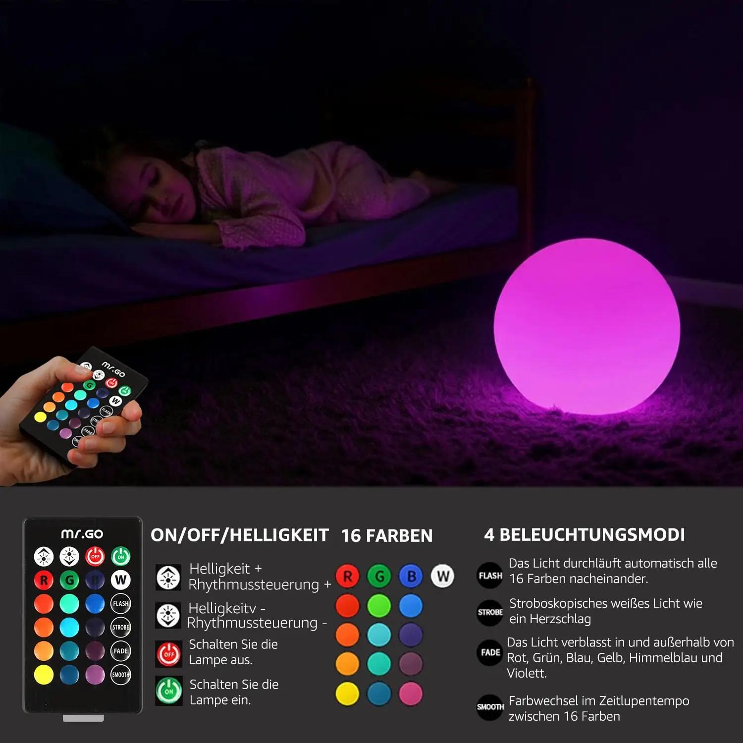 Mr.Go USB-laetav 25cm RGB kuupidav lampe – õhtu- ja aiateema – lisavaade
