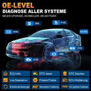 LAUNCH X431 Pro Elite obd-ii diagnostikaseadmed – detailne lähivaade