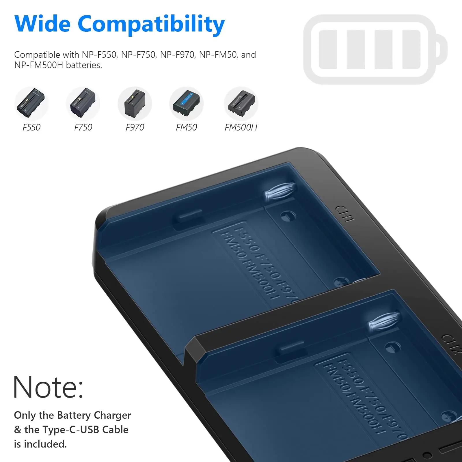 NEEWER kiire topelt USB-laadija Sony NP-F akudele – pilt 6